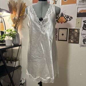 Vintage Thalia Sodi White lace slip dress